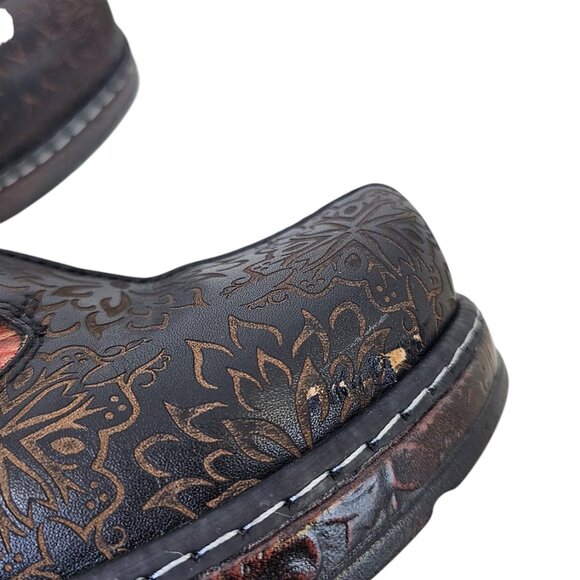 L' Artiste by Springstep Womens Leather Floral Clogs, Slip On Shoes, 41/ 9.5-10 - Picture 6 of 11